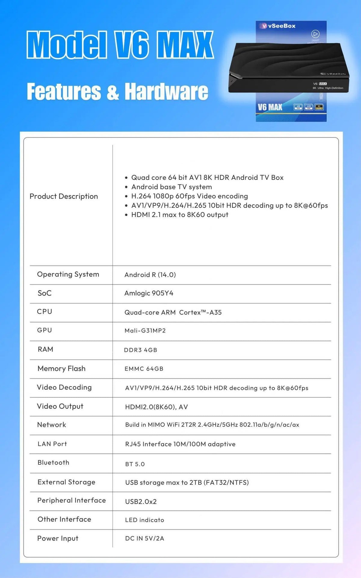 vSeeBox v6 Max